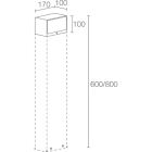 L&L LUCE E LIGHT - BITTA1.1 10W+10W 230VAC 3000K ASIM BIA