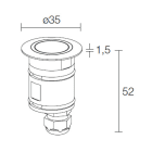 L&L LUCE E LIGHT - BRIGHT1.0 2W 500MA BLU 10 INOX CB10121SAI