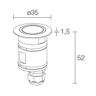 L&L LUCE E LIGHT - BRIGHT1.0 2W 500MA 3000K 21SH INOX