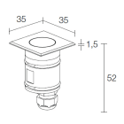 L&L LUCE E LIGHT - BRIGHT1.1 2W 500MA BLU 21 INOX CB11121MAI