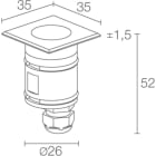 L&L LUCE E LIGHT - BRIGHT1.1 2W 500MA ROSSO 10 INOX