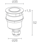 L&L LUCE E LIGHT - BRIGHT1.2 2W 500MA ROSSO 15X38 INOX