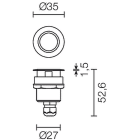 L&L LUCE E LIGHT - BRIGHT1.2 2W 500MA 3000K 21 INOX