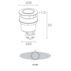 L&L LUCE E LIGHT - BRIGHT1.2 2W 500MA 4000K 43 INOX