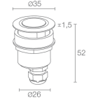 L&L LUCE E LIGHT - BRIGHT1.2 2W 500MA 4000K 15X38 INOX CB12129WAI