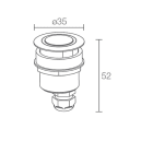 L&L LUCE E LIGHT - BRIGHT1.2 2W 500MA 2700K 21 INOX