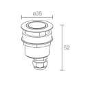 L&L LUCE E LIGHT - BRIGHT1.2 2W 500MA 2700K 21 INOX CB1212FMAI