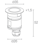 L&L LUCE E LIGHT - BRIGHT1.6 2W 24VDC BLU 15X38 INOX
