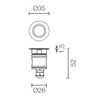L&L LUCE E LIGHT - BRIGHT1.6 2W 24VDC 3000K 43 INOX