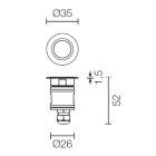 L&L LUCE E LIGHT - BRIGHT1.6 2W 24VDC 3000K 43 INOX CB16005LI