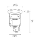 L&L LUCE E LIGHT - BRIGHT1.6 2W 24VDC 2700K 21 INOX