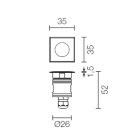 L&L LUCE E LIGHT - BRIGHT1.7 2W 24VDC 3000K DIF INOX