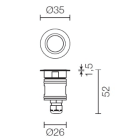 L&L LUCE E LIGHT - BRIGHT1.8 1.2W 12VDC RGB DIF SAB INOX CB18006DSI