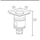 L&L LUCE E LIGHT - BRIGHT1.9 1.2W 12VDC RGB DIF TRASP INOX CB19006DTI