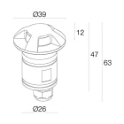 L&L LUCE E LIGHT - BRIGHT1A 2W 700MA 30K 2X60 MICROSAB