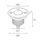 L&L LUCE E LIGHT - BRIGHT2.4 5W 24VDC 4000K 34 INOX CB240009MII