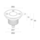 L&L LUCE E LIGHT - BRIGHT2.4 HC 5W 24VDC 3000K 34 INOX CB240015MAI