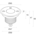 L&L LUCE E LIGHT - BRIGHT2.4 7W 24VDC 3000K 47 GRI