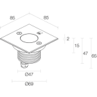L&L LUCE E LIGHT - BRIGHT2.5 5W 24VDC 3000K 45 INOX CB250005LII