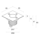 L&L LUCE E LIGHT - BRIGHT2.5 5W 24VDC 4000K DIF INOX CB250009DII
