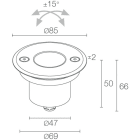 L&L LUCE E LIGHT - BRIGHT2.8 2.5W 24VDC 3000K 68SH INOX CB280005QI