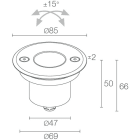 L&L LUCE E LIGHT - BRIGHT2.8 2.5W 24VDC 3000K 8 INOX