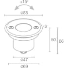 L&L LUCE E LIGHT - BRIGHT2.8 3.5W 24VDC 3000K 41 INOX CB280105LI
