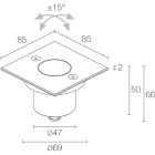 L&L LUCE E LIGHT - BRIGHT2.9 2.5W 24VDC 3000K 36SH INOX CB290005PI