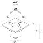 L&L LUCE E LIGHT - BRIGHT2.9 3.5W 24VDC 3000K 36SH INOX CB290105PI