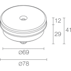 L&L LUCE E LIGHT - BRIGHT4.7 2W 24VDC 3000K RAD INOX CB470005RI