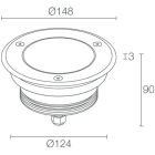 L&L LUCE E LIGHT - BRIGHT5F_HC 19W 24V 40K 56 INOX CB5F01100090KI