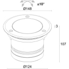 L&L LUCE E LIGHT - BRIGHT5.G 16W 24V 30K 31 INOX 0N CB5G01000150MI