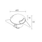 L&L LUCE E LIGHT - BEAM2.0 2W 500MA 3000K RAD GRI