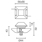 L&L LUCE E LIGHT - BEAM2.1 2W 500MA 5000K RAD INOX CD21120DAI