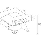 L&L LUCE E LIGHT - BEAM2.1 1W+1W 350MA 3000K RAD INOX