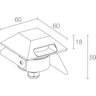 L&L LUCE E LIGHT - BEAM2.1 1W+1W 350MA 3000K RAD INOX CD21215DAI