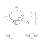 L&L LUCE E LIGHT - BEAM2.6 1W+1W 24VDC 3000K RAD INOX