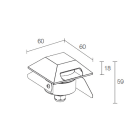L&L LUCE E LIGHT - BEAM2.7 2W 24VDC BLU RAD INOX
