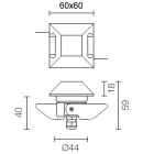 L&L LUCE E LIGHT - BEAM2.7 2W 24VDC 3000K RAD GRI