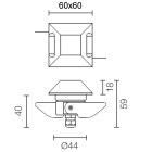 L&L LUCE E LIGHT - BEAM2.7 2W 24VDC 3000K RAD INOX CD27125DI