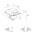 L&L LUCE E LIGHT - BEAM2.7 1W+1W 24VDC 3000K RAD GRI