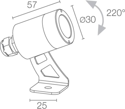 L&L LUCE E LIGHT - SPOT1.0 2W 500MA 3000K 54 INOX