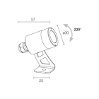 L&L LUCE E LIGHT - SPOT1.0 2W 500MA 4000K 40 INOX