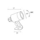 L&L LUCE E LIGHT - SPOT1.6 2W 24VDC 4000K 40 INOX