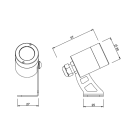 L&L LUCE E LIGHT - SPOT1.6 2W 24VDC 2700K 40 INOX