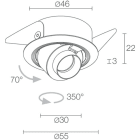 L&L LUCE E LIGHT - CIAK 1.6 HC 2.5W 24VDC 3000K 29BIA