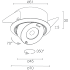 L&L LUCE E LIGHT - CIAK 2.7 HC 5W 24VDC 3000K 65 NERO CK270015JN