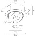 L&L LUCE E LIGHT - CIAK 2.7 HC 5W 24VDC 3000K 65 NERO CK270015JN