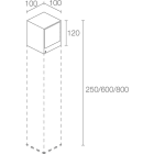 L&L LUCE E LIGHT - LINEAR2.1 8.5W 230VAC 3000K ASIM GRI