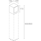 L&L LUCE E LIGHT - LINEAR4.1 8W 230VAC 3000K ASIM ANTR